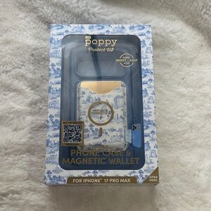 Xo poppy blue 2-in1 phone case & magnetic wallet iPhone 17 pro max
